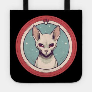 Sphynx Cat Xmas Ornament, Love Cats Tote