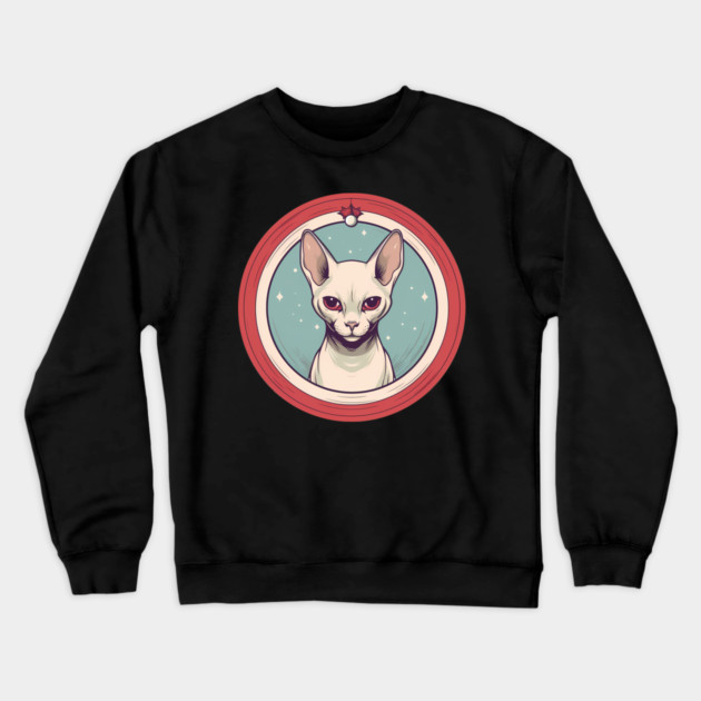 Sphynx Cat Xmas Ornament, Love Cats Crewneck Sweatshirt by logiamerch