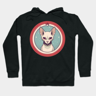 Sphynx Cat Xmas Ornament, Love Cats Hoodie