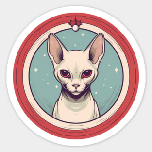 Sphynx Cat Xmas Ornament, Love Cats Magnet