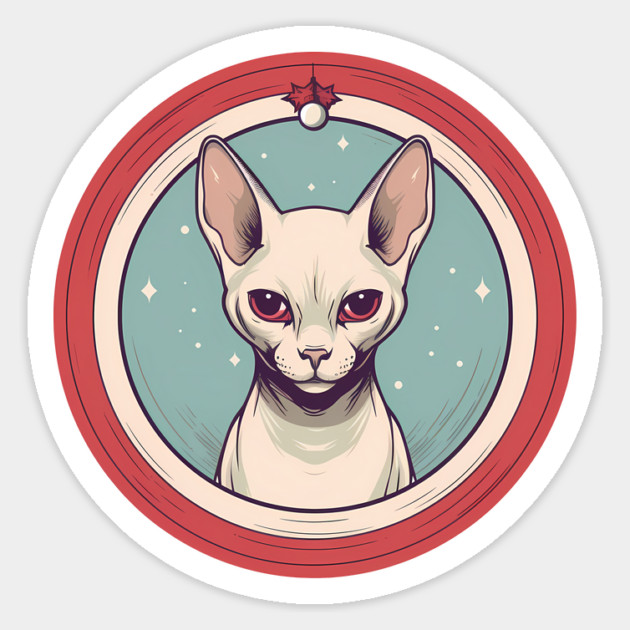 Sphynx Cat Xmas Ornament, Love Cats Magnet by logiamerch