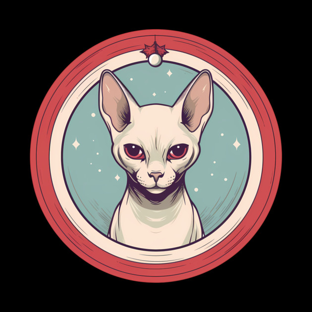 Sphynx Cat Xmas Ornament, Love Cats by logiamerch