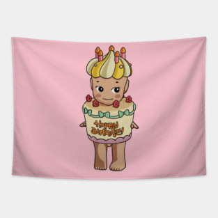 Happy Birthday Sonny Angel Tapestry