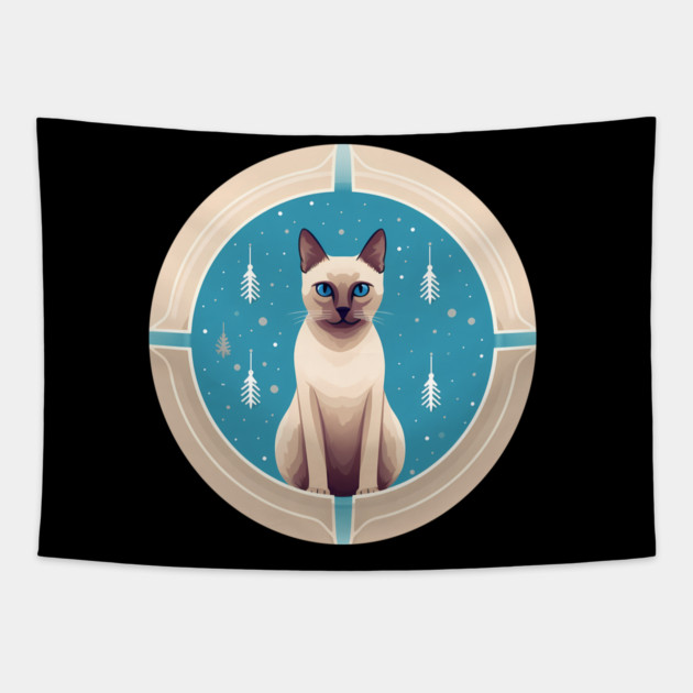 Tonkinese Cat Xmas Ornament, Love Cats Tapestry by logiamerch