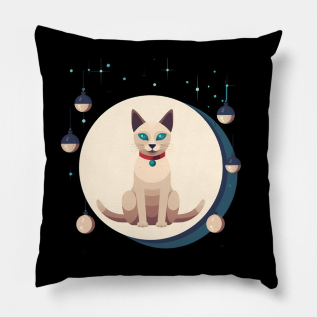 Tonkinese Cat Xmas Ornament, Love Cats Pillow by logiamerch