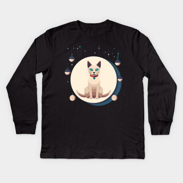 Tonkinese Cat Xmas Ornament, Love Cats Kids Long Sleeve T-Shirt by logiamerch