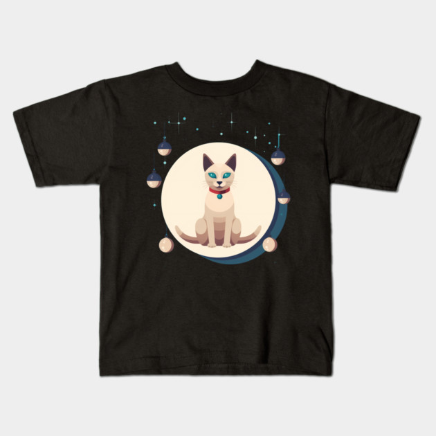 Tonkinese Cat Xmas Ornament, Love Cats Kids T-Shirt by logiamerch