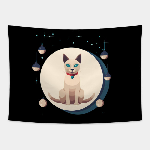 Tonkinese Cat Xmas Ornament, Love Cats Tapestry by logiamerch