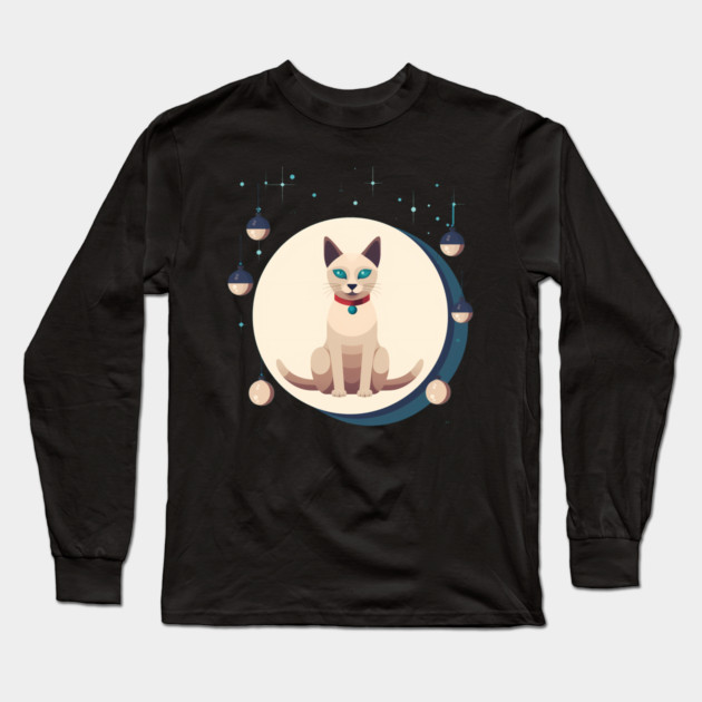 Tonkinese Cat Xmas Ornament, Love Cats Long Sleeve T-Shirt by logiamerch