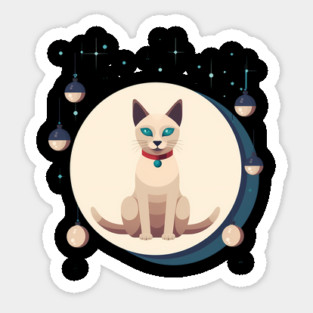 Tonkinese Cat Xmas Ornament, Love Cats Sticker