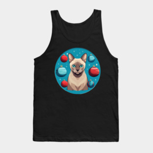 Tonkinese Cat Xmas Ornament, Love Cats Tank Top