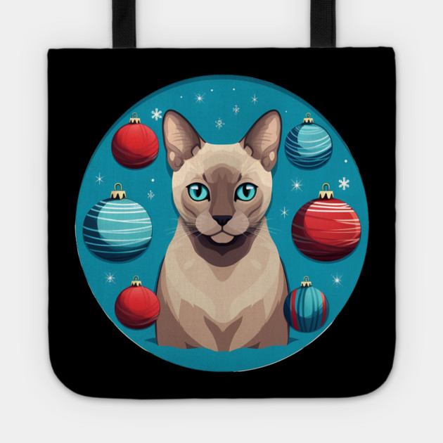 Tonkinese Cat Xmas Ornament, Love Cats Tote by logiamerch