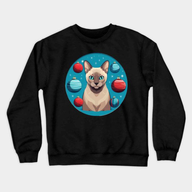 Tonkinese Cat Xmas Ornament, Love Cats Crewneck Sweatshirt by logiamerch