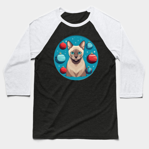Tonkinese Cat Xmas Ornament, Love Cats Baseball T-Shirt by logiamerch