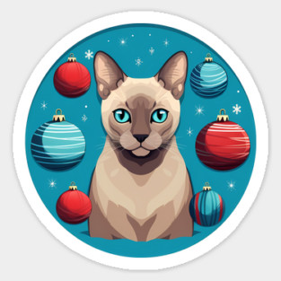 Tonkinese Cat Xmas Ornament, Love Cats Magnet