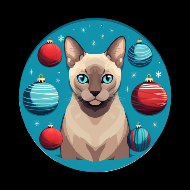 Tonkinese Cat Xmas Ornament, Love Cats by logiamerch