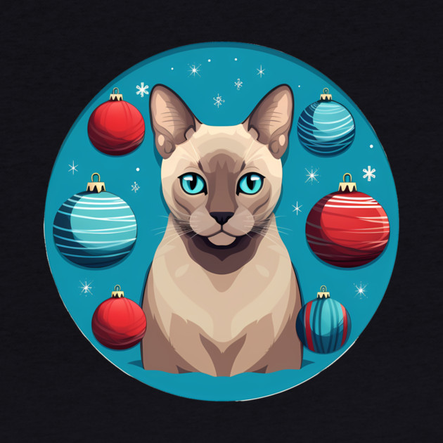 Tonkinese Cat Xmas Ornament, Love Cats by logiamerch