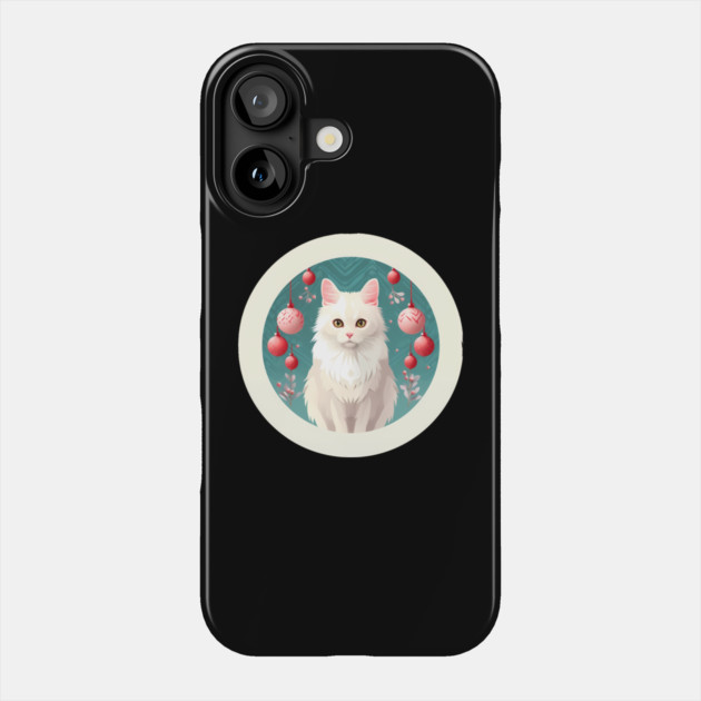 Turkish Angora Cat Xmas Ornament, Love Cats by Phone Case by logiamerch