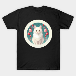 Turkish Angora Cat Xmas Ornament, Love Cats by T-Shirt