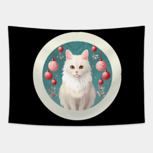 Turkish Angora Cat Xmas Ornament, Love Cats by Tapestry