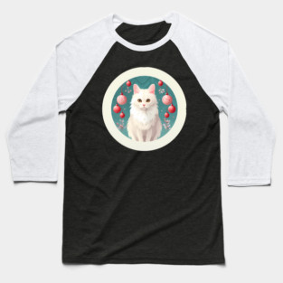 Turkish Angora Cat Xmas Ornament, Love Cats by Baseball T-Shirt