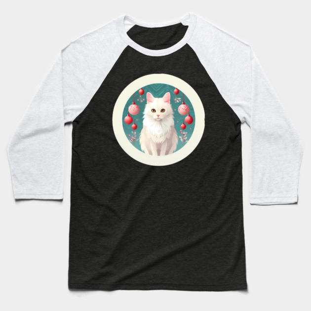 Turkish Angora Cat Xmas Ornament, Love Cats by Baseball T-Shirt by logiamerch
