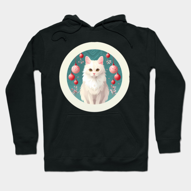 Turkish Angora Cat Xmas Ornament, Love Cats by Hoodie by logiamerch
