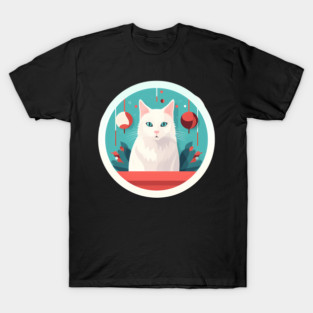 Turkish Angora Cat Xmas Ornament, Love Cats T-Shirt