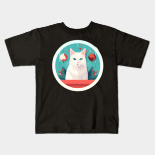 Turkish Angora Cat Xmas Ornament, Love Cats Kids T-Shirt