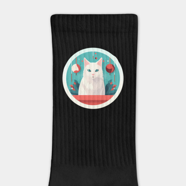 Turkish Angora Cat Xmas Ornament, Love Cats by logiamerch