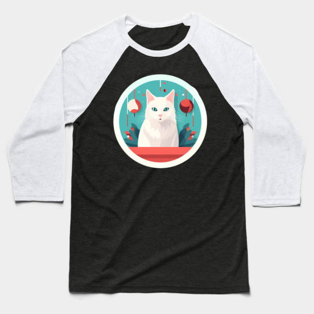 Turkish Angora Cat Xmas Ornament, Love Cats Baseball T-Shirt by logiamerch