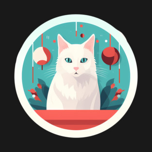 Turkish Angora Cat Xmas Ornament, Love Cats T-Shirt