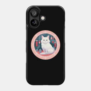 Turkish Angora Cat Xmas Ornament, Love Cats Phone Case