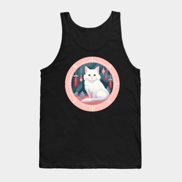 Turkish Angora Cat Xmas Ornament, Love Cats Tank Top by logiamerch