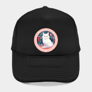 Turkish Angora Cat Xmas Ornament, Love Cats Hat