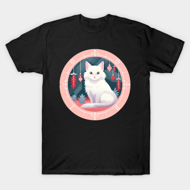 Turkish Angora Cat Xmas Ornament, Love Cats T-Shirt by logiamerch