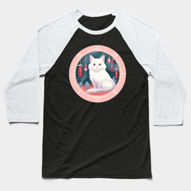 Turkish Angora Cat Xmas Ornament, Love Cats Baseball T-Shirt by logiamerch