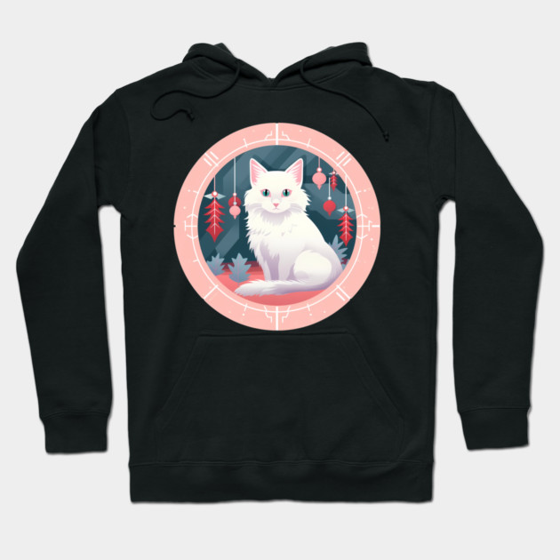 Turkish Angora Cat Xmas Ornament, Love Cats Hoodie by logiamerch