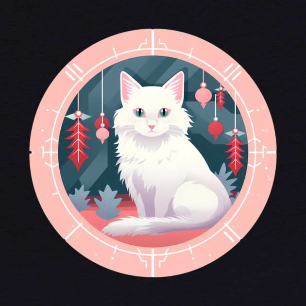 Turkish Angora Cat Xmas Ornament, Love Cats by logiamerch