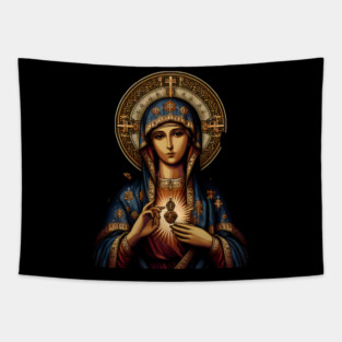 virgin mary Tapestry