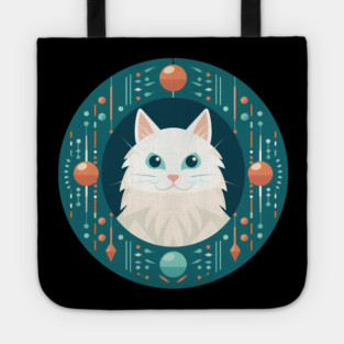 Turkish Angora Cat Xmas Ornament, Love Cats Tote