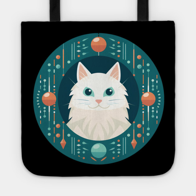 Turkish Angora Cat Xmas Ornament, Love Cats Tote by logiamerch