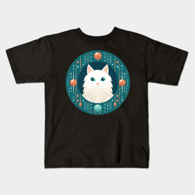 Turkish Angora Cat Xmas Ornament, Love Cats Kids T-Shirt by logiamerch