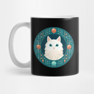 Turkish Angora Cat Xmas Ornament, Love Cats Mug