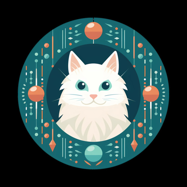 Turkish Angora Cat Xmas Ornament, Love Cats by logiamerch