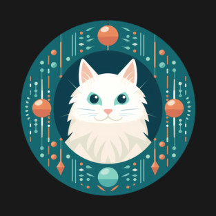 Turkish Angora Cat Xmas Ornament, Love Cats T-Shirt