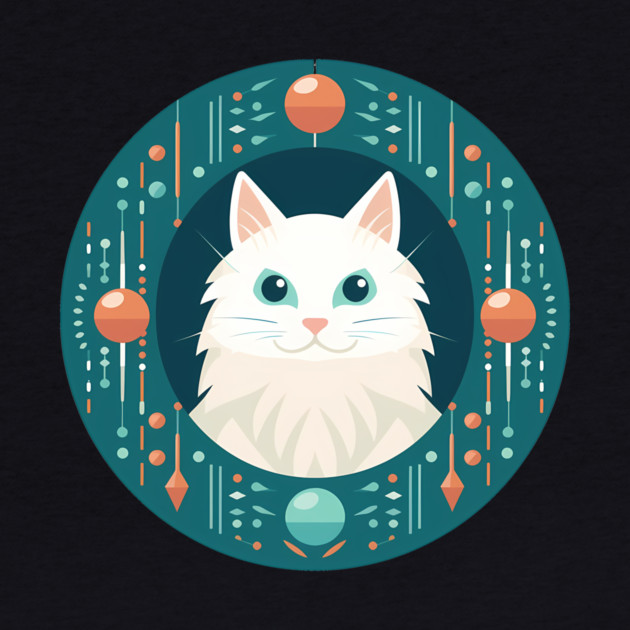 Turkish Angora Cat Xmas Ornament, Love Cats by logiamerch