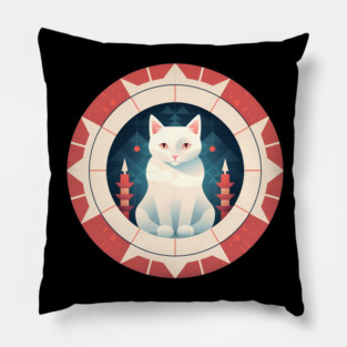 Turkish Van Cat Xmas Ornament, Love Cats Pillow