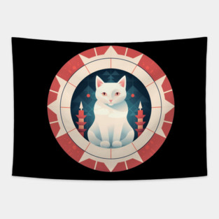 Turkish Van Cat Xmas Ornament, Love Cats Tapestry