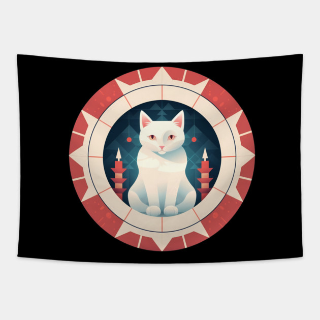 Turkish Van Cat Xmas Ornament, Love Cats Tapestry by logiamerch